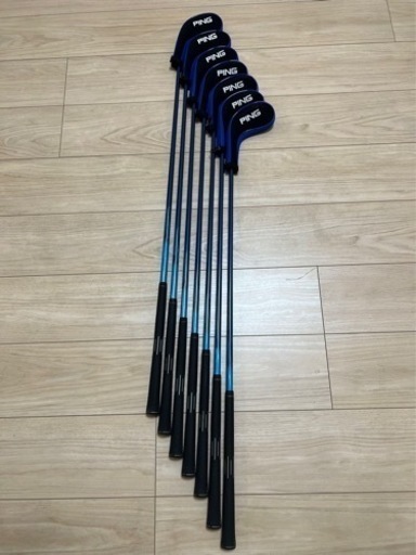 値下げ！ピンPING GMAXアイアンセット7本。#6〜W,U,S。