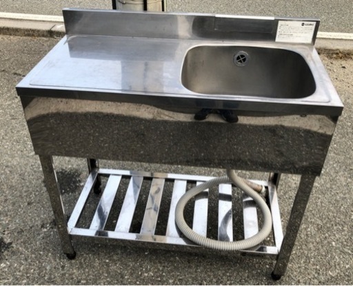 ⭐︎中古品　水切り1槽シンク　900×450×800mm  厨房用品⭐︎