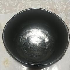 大樋焼　松山造　　加賀陶苑　黒楽抹茶茶碗　未使用　共箱あり　古美術　骨董品の画像