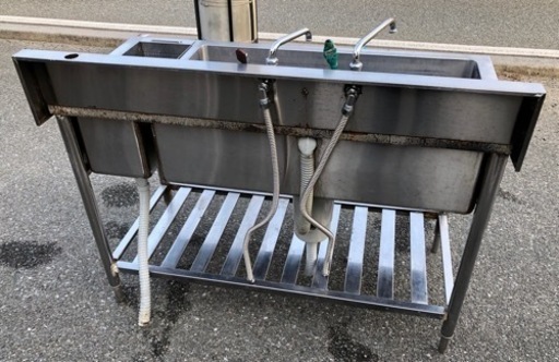 ⭐︎中古品　ゴミ入れ付き1槽シンク　1200×600×800mm  厨房用品⭐︎