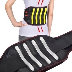 腰痛ベルト　燃焼ベルト　サイズL　黒　予防　ダイエット　締めるの画像
