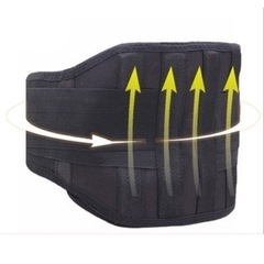 腰痛ベルト　燃焼ベルト　サイズL　黒　予防　ダイエット　締めるの画像