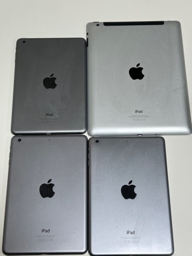 決まりましたApple アップル　iPad A1460×1台　iPad mini Wi-Fi A1489×3台　計4台セット　Wi-Fi モデル　ジャンク品