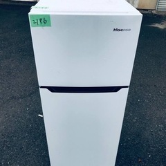 ✨2017年製✨2186番 Hisense✨冷凍冷蔵庫✨HR-B12A‼️