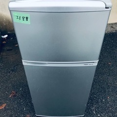 2188番 AQUA✨ノンフロン冷凍冷蔵庫✨AQR-111D‼️