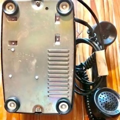 ダイアル式　黒電話機　アンティークの画像