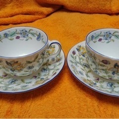未使用美品　MINTON ハドンホール　ブルー　マグ　2客セット
