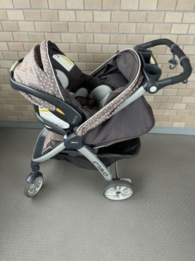 Chicco カーシート ベビーカー セット Chicco Bravo Trio Travel System, Lilla