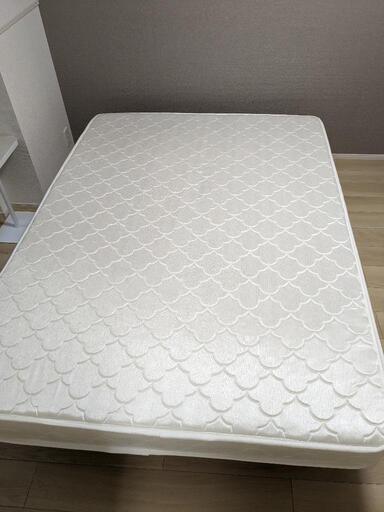 すのこベッド ダブル ポケットコイルロールマットレス付 北欧 ベット