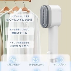 【新品未開封品】アイロン 衣類スチーマー スチームアイロン の画像