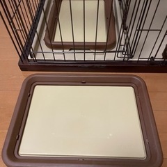 ペティオ (Petio) トイレのしつけが出来る ドッグルームサークル ブラウン レギュラーの画像