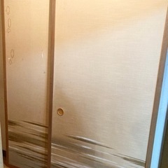 【差し上げます】襖2枚組 建具 押入れ ふすま 布張り木枠 DIY