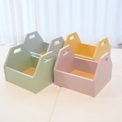 木製 パステルカラー収納ボックス ニトリ Olive Toy S...