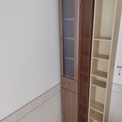 収納棚　すきま収納　こげ茶