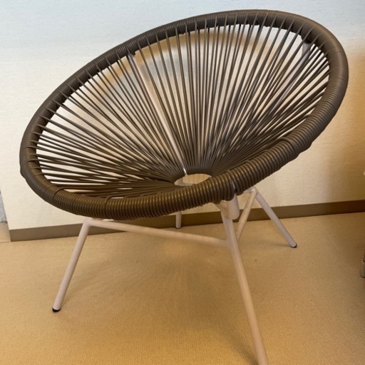 受け渡し確定済:Francfrancチェア・スツール　ロータス パーソナルチェア （グレー×ホワイト）フランフランを6割引で