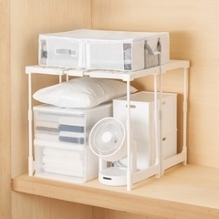 たて横伸縮　押入れ整理ラック　押入れを綺麗にしたい時にすごく便利...