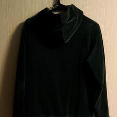 リバーシブルパーカー　黒　青緑　メンズ　M　ブラック　ブルーグリーンの画像