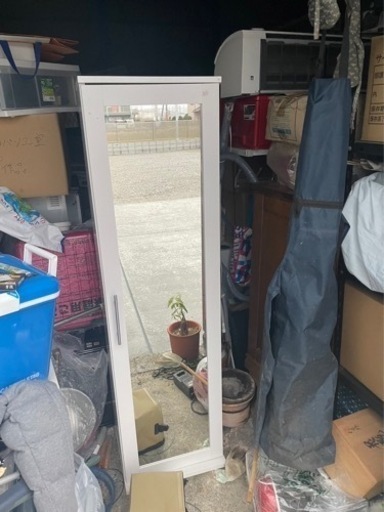 靴収納　姿鏡