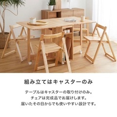 早い者勝ち】ダイニング5点セット 折りたたみテーブル チェア4脚