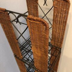 藤マガジンラック3段セット　スチールラック　レイアウト自由の画像