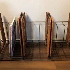 藤マガジンラック3段セット　スチールラック　レイアウト自由の画像