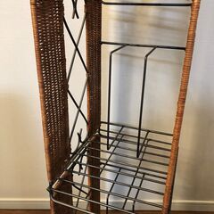 藤マガジンラック3段セット　スチールラック　レイアウト自由の画像