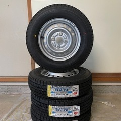 新品 未使用 室内保管)145/80R12 スタッドレスタイヤホイール4本セット