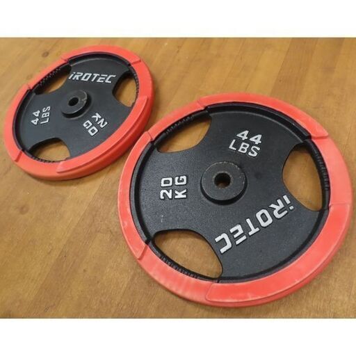 ♪IROTEC/アイロテック 20kg×2 バーベルウェイト ラバープレート♪