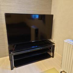 【譲ります】ガラス天板　テレビ台