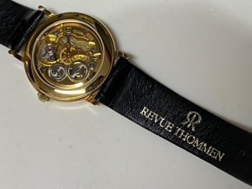 REVUE THOMMEN  3160 スケルトン文字盤 手巻き 機械式 腕時計 稼働品 ラウンドフェイス 