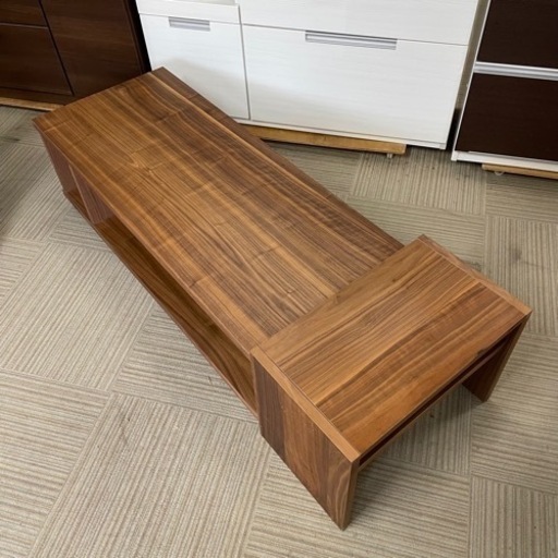 【超美品‼️】定価39,900円♪ 現行モデル ニトリ 120cm幅センターテーブル《コネクト120》 サイドテーブル付き♪