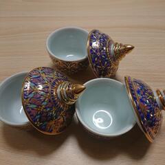 【未使用】湯呑&装飾&小物入 made in タイランド 3つセットの画像