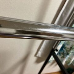 ■室内物干用ステンレスパイプハンガー　伸縮・キャスター付　良かったらいかがでしょうか？の画像