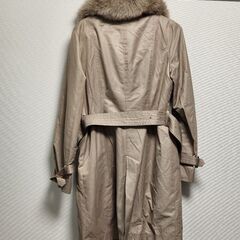 【春・秋・冬】取り外しOK高級フォックスファー・ライナー付き 万能トレンチコートの画像