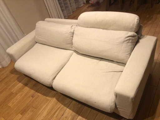 無印良品の３人掛けソファ