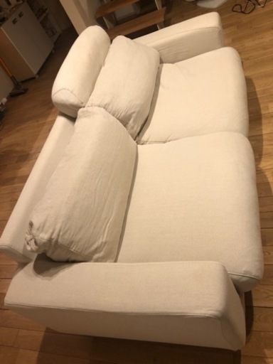 無印良品の３人掛けソファ