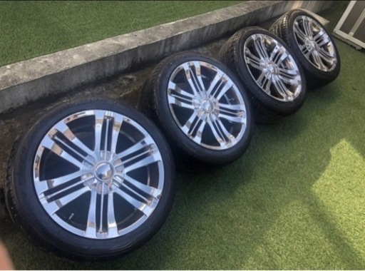 アルミ メッキホイール　20インチ　タイヤセット　PCDマルチ127 115 c1500 アストサバーバン