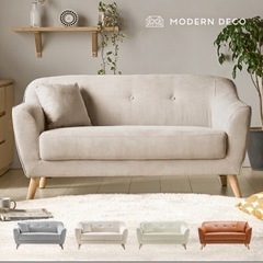ソファ ベージュ 北欧風の画像