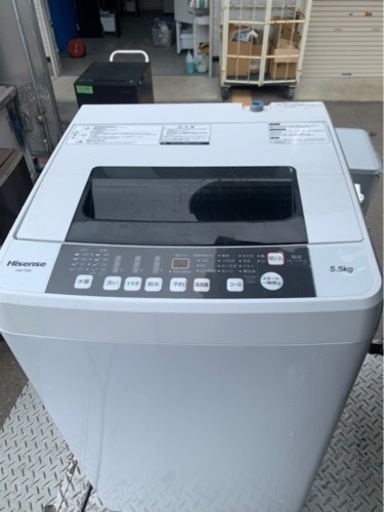 ５KM 以内配送無料 ５．５KGハイセンス 全自動 洗濯機 HW-T55C 本体幅50cm 最短10分洗濯 ふたり暮らし