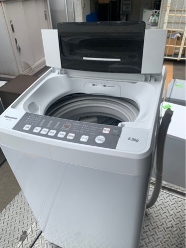 ５KM 以内配送無料 ５．５KGハイセンス 全自動 洗濯機 HW-T55C 本体幅50cm 最短10分洗濯 ふたり暮らし