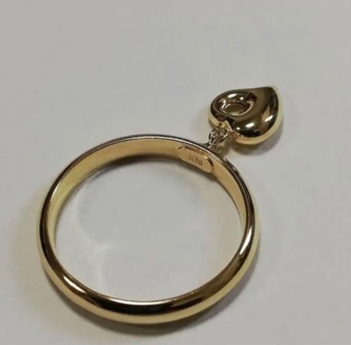 k18 日本製 ペンダント ハート付き リング