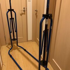 国産：子ども用室内鉄棒（福発メタル製 スーパー鉄棒 65 ブルー...
