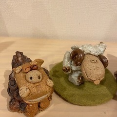 辰、羊　置き物の画像