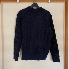 500円　ユニクロ　メンズ　アランニット　Sサイズの画像