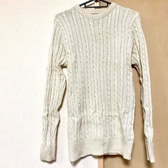⁑未使用⁑ セーター ニット Uネック アラン編み