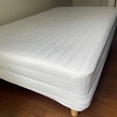 無印　ポケットコイル　足つきマットレス　セミダブルベッド