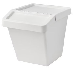 IKEA 白　蓋付きコンテナ