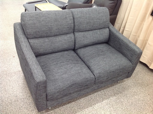 グレー　布製　 ２人掛けソファー【9650043】