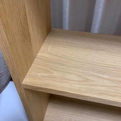 【小さな傷あり】無印良品　スタッキングシェルフ　ワイド　オーク材