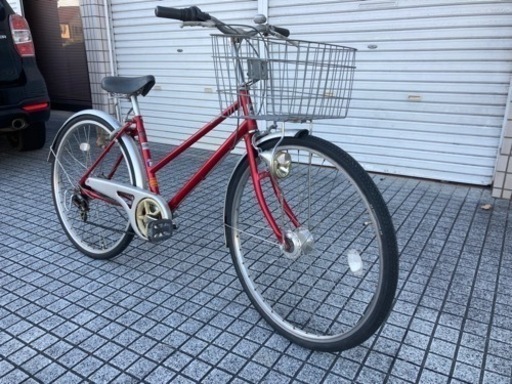 【26インチ自転車】6段変速　LEDオートライト付　前タイヤ新品❗️若林自転車　浜大津店　SALE中❗️